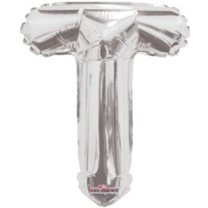 Letter T Silver Foil Shape Balloon T14S
