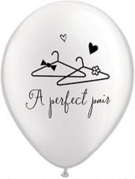 A Perfect Pair Pearl White Latex Balloon Q37441