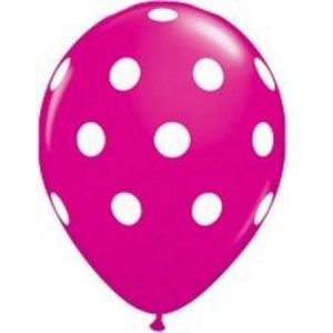 Big Polka Dots Wild Berry Latex Balloon Q37225