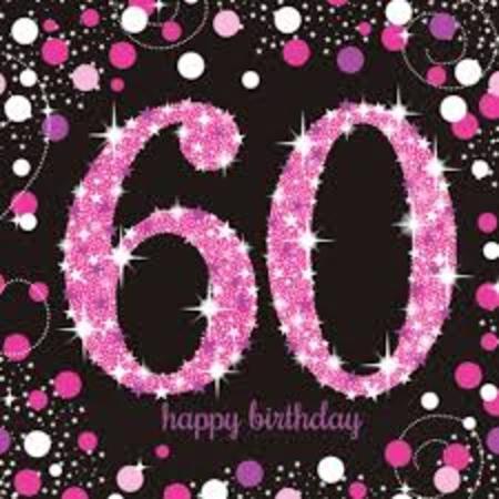 Pink Celebration 60 Luncheon Napkins AM9900619