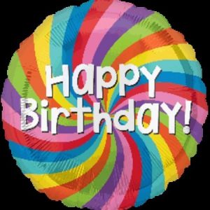 Happy Birthday Rainbow Wheel Foil Balloon ANA35625
