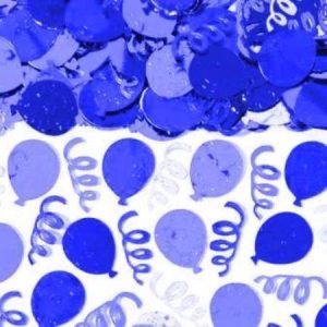 Party Balloons Embossed Blue Confetti AM36777.44