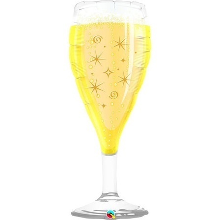 Bubbly Wine Glass Foil Shape Balloon Q16269