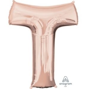 Rose Gold Letter T Supershape Foil Balloon ANA36583