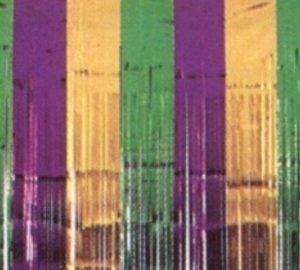 Mardi Gras Metallic Curtain Gold, Purple & Green AM24200.90