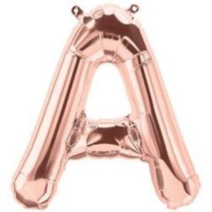 Rose Gold Letter A 16 inch (40 cm) Foil Balloon LET16A-RG