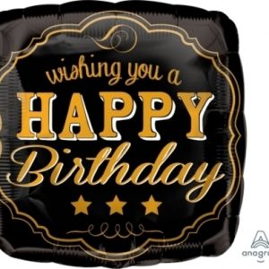 Vintage Happy Birthday Foil Balloon ANA34563