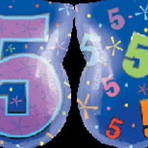 Numeral Five Jr. Shape Foil Balloon ANA12672