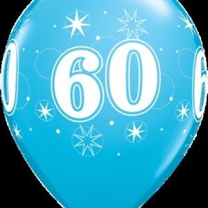 60 Sparkle Around Robin's Egg Latex Balloons Q44938