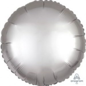 Round Platinum Satin Luxe Foil Balloon ANA36805
