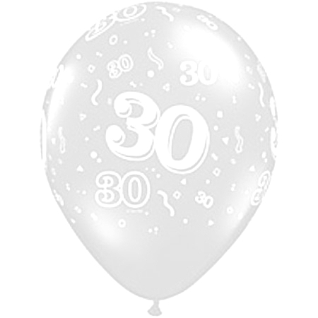 30 Around Diamond Clear Latex Balloon Q40389