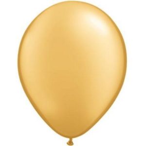 Gold Metallic 16 inch (40cm) Latex Balloon Q43868