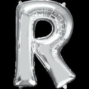 Silver Letter R Megaloon Foil Balloon ANA32981