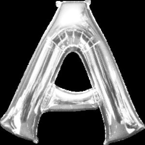 Silver Letter A Megaloon Foil Balloon ANA32946
