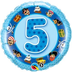 Age 5 Blue Pirates Foil Balloon Q26311