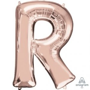 Rose Gold Letter R Supershape Foil Balloon ANA36581