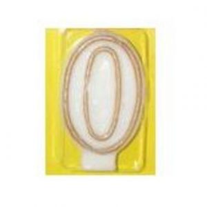 Candle Numeral 0 Gold MFCA-0G