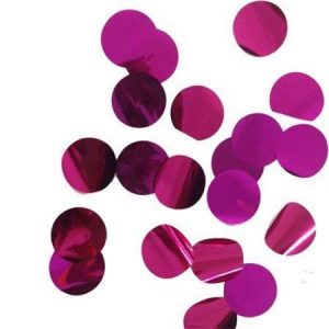 Confetti Metallic 3 cm Circles Hot Pink CONP3