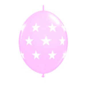 Pink Big Stars Q-Link Balloons Q90554