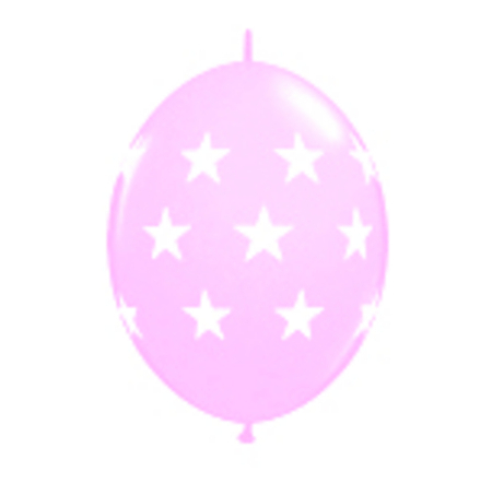 Pink Big Stars Q-Link Balloons Q90554