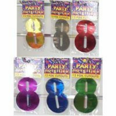 Numeral 8 Foil Cutouts Assorted MFFC-AS8