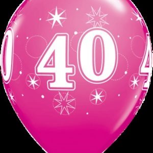 40 Sparkle Around Wild Berry Latex Balloons Q44926