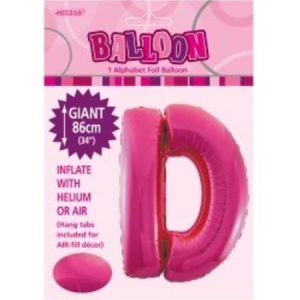 Pink Letter D Alphabet Foil Balloon M43133