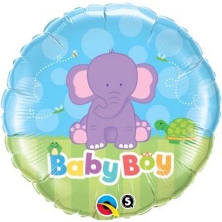 Baby Boy Elephant Foil Balloon Q13916