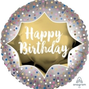 Birthday Satin Gold Foil Balloon ANA39064