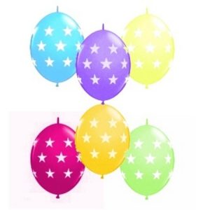 Tropical Assortment Big Stars Q-Link Balloons Q90557