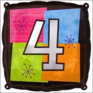 Number 4 Foil Balloon ANA18192