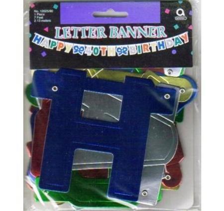 Happy 40th Birthday Letter Banner AM12025.90