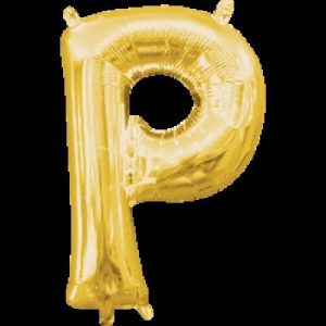Letter P Gold Minishape Foil Balloon ANA33043