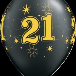 21 Sparkle Around Pearl Black Latex Balloons Q48701