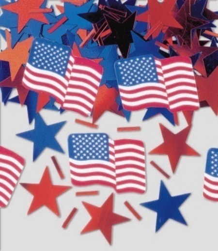 Stars & Stripes Printed Confetti Mix AM36604