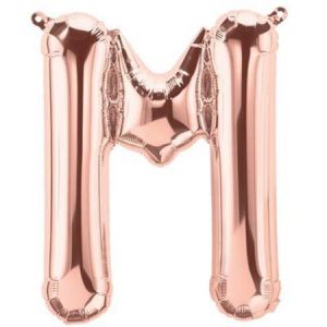 Rose Gold Letter M 16 inch (40 cm) Foil Balloon LET16M-RG
