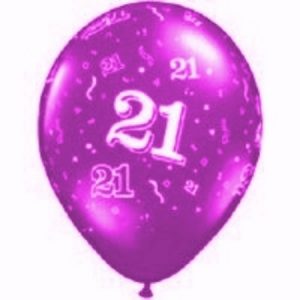 21 Around Pearl Magenta Latex Balloon II21M