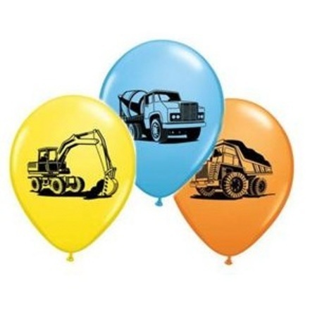 Construction Trucks  Latex Balloon Q38081