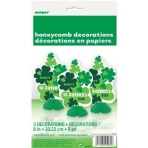 Shamrock 3 Mini Honeycomb Decorations M91074