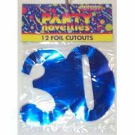 Numeral 30 Foil Cutouts Assorted MFFC-AS30