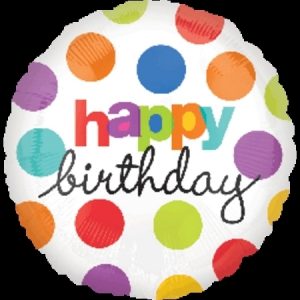 Polka Dot Birthday Foill Balloon ANA21949