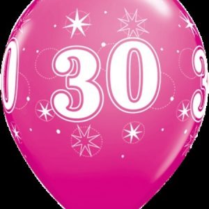 30 Sparkle Around Wild Berry Latex Balloons Q44924