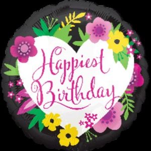 Happiest Birthday Floral Foil Balloon ANA35622