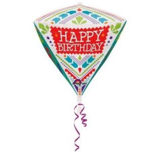 Scandinavian Happy Birthday Diamondz Ultrashape Balloon ANA28784
