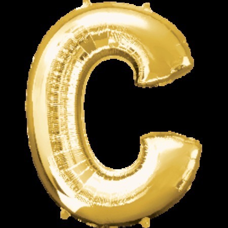 Gold Letter C Megaloon Foil Balloon ANA32951