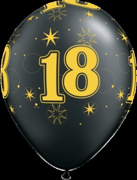 18 Sparkle Around Pearl Black Latex Balloons Q48700