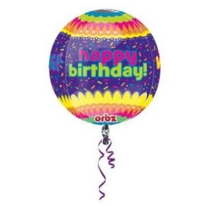 Happy Birthday Confetti Orbz Ultrashape Foil Balloon ANA28771