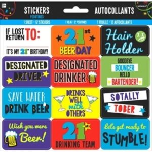 21st Brilliant Birthday Stickers AM151566
