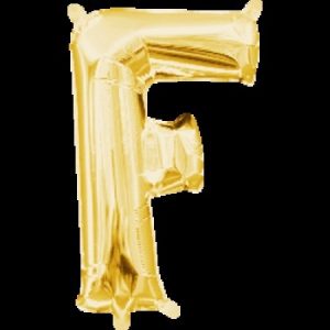 Letter F Gold Minishape Foil Balloon ANA33022