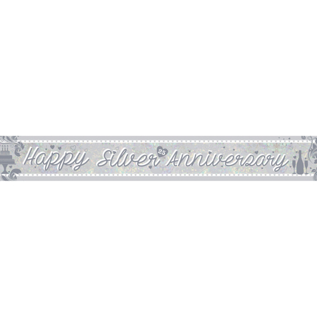 Silver Anniversary Holographic Banner AM9900042